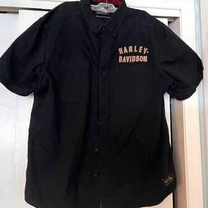 XL Men's Harley Davidson Button Down Heavy Cotton Shirt
